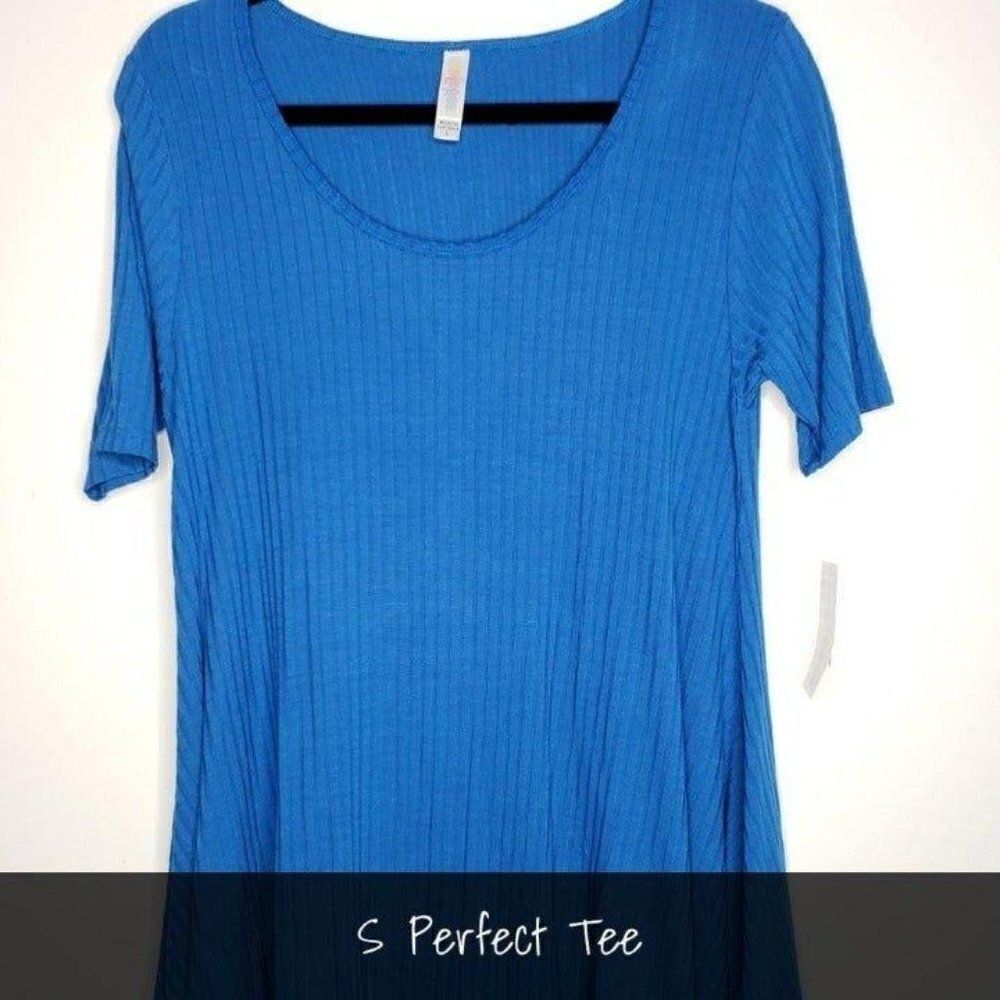 LuLaRoe Perfect T Small Solid Blue NEW